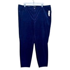 Talbots Navy High Rise Corduroy Jegging NWT Size 22W Casual Fall Cozy