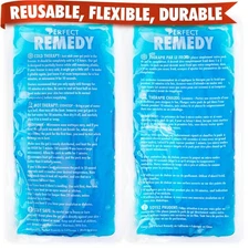 Perfect Remedy 2-Pack Gel Ice Packs for Injuries Reusable Hot & Cold Pack Tha...