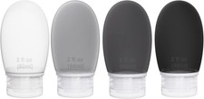 Silicone Travel Bottles for Toiletries TSA Approved Travel Size Containers Set 4