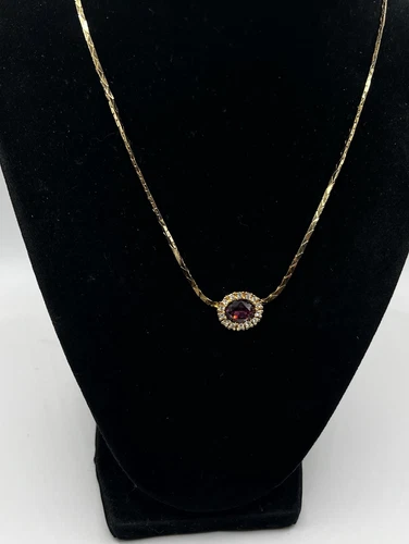 Collana Christian Dior con ciondolo in cristallo viola sfaccettato tono tenere