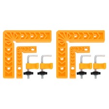 4Pcs Corner Clamp 90 Degree Right 3/6 Inch Angle Clamp Set, Yellow
