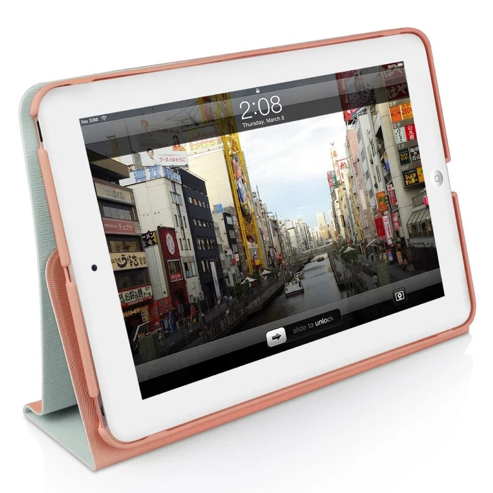 Macally Klapp-Tasche Cover Ständer Falt-Hülle Bag für Apple iPad mini 1 2 Retina - Bild 3 von 4