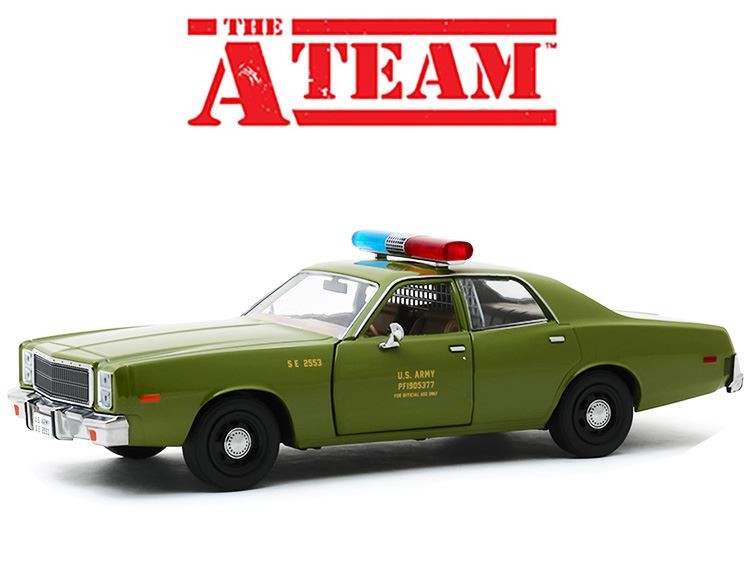 Greenlight Diecast 1:24 The A Team 1977 Plymouth Fury U.S Army Police - 84103