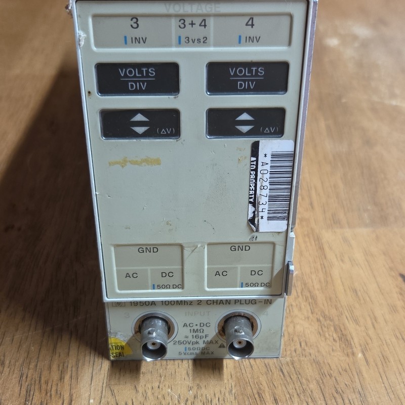 Hewlett-Packard 1950A Oscilloscope Expansion Module 100Mhz 2 Channel Plug In