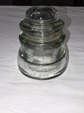 Vintage Armstrong Glass Insulator DP1 Clear Glass - Made In The USA