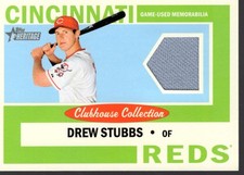 2013 Topps Heritage Clubhouse Collection Relics #DS Drew Stubbs Jersey BB
