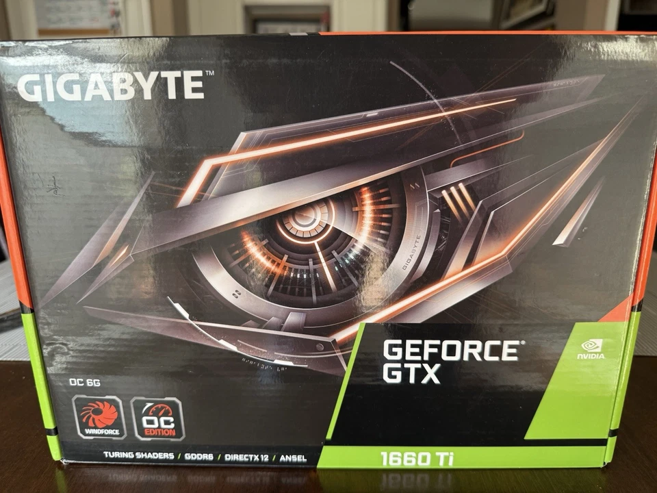 GIGABYTE GeForce GTX 1660 TI OC 6G GDDR6 Graphics Card GV-N166TOC-6GD (USED) - Image 2 of 4