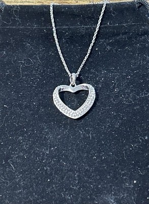 Warren James Swarovski Heart Silver Tone Necklace Pendant Brand