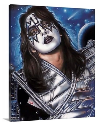 Ace Frehley KISS Canvas 16x20 Wall Art Starchild Guitar Gene Simmons - Image 1 of 2
