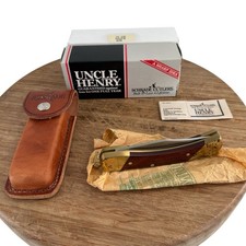NAVAJA DE BOLSILLO VACÍA SCHRADE TÍO HENRY LB7 PATA DE OSO CAJA Y PAPELEO EE. UU.