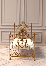 LAST CHANCE! DOLLHOUSE MINIATURE BED 1:12 SCALE IRON SINGLE SIZE "LA COEUR"