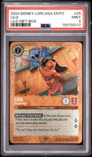 2024 DISNEY LORCANA EN P2-PROMO LILO GIFT BOX 25 LILO - ESCAPE ARTIST PSA 9