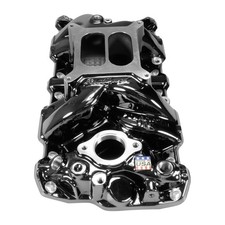 Edelbrock 7101-bp Performer Rpm Intake Manifold For Small Block Chevy Black