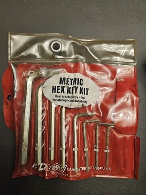 Vintage KD Tools 8 Piece Metric Hex Key / Allen Wrench Set No. 46