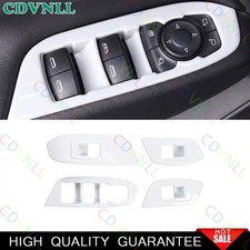 Para Chevy Equinox 18-2024 Blanco Brillante Volante Botón Marco Cubierta Borde 4*