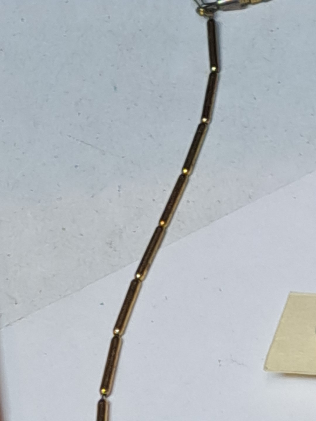 Liquid Silver Gold plated  White Translucent Shel… - image 6