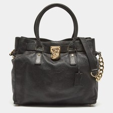 Borsa MICHAEL Michael Kors grande Hamilton North South in pelle nera