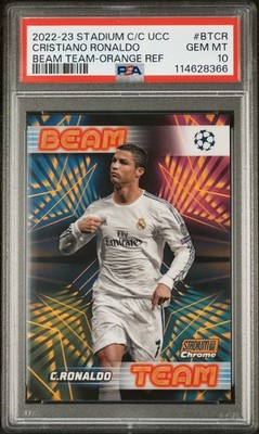 2022-23 Topps Stadium Club Chrome UEFA- Beam Team Cristiano Ronaldo Orange  /25