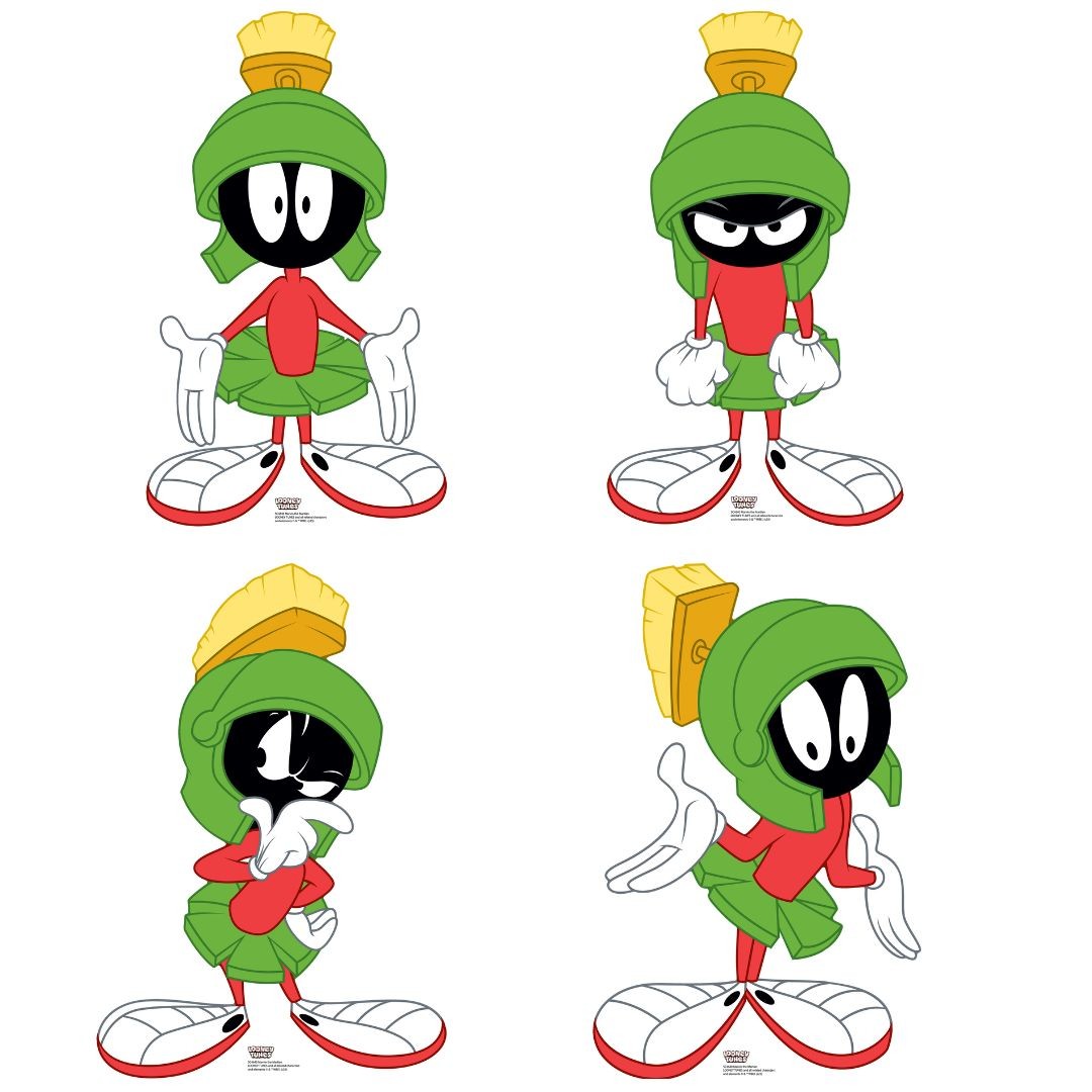 Marvin The Martian Mini Cardboard Cutouts Multipack of 4 Standees