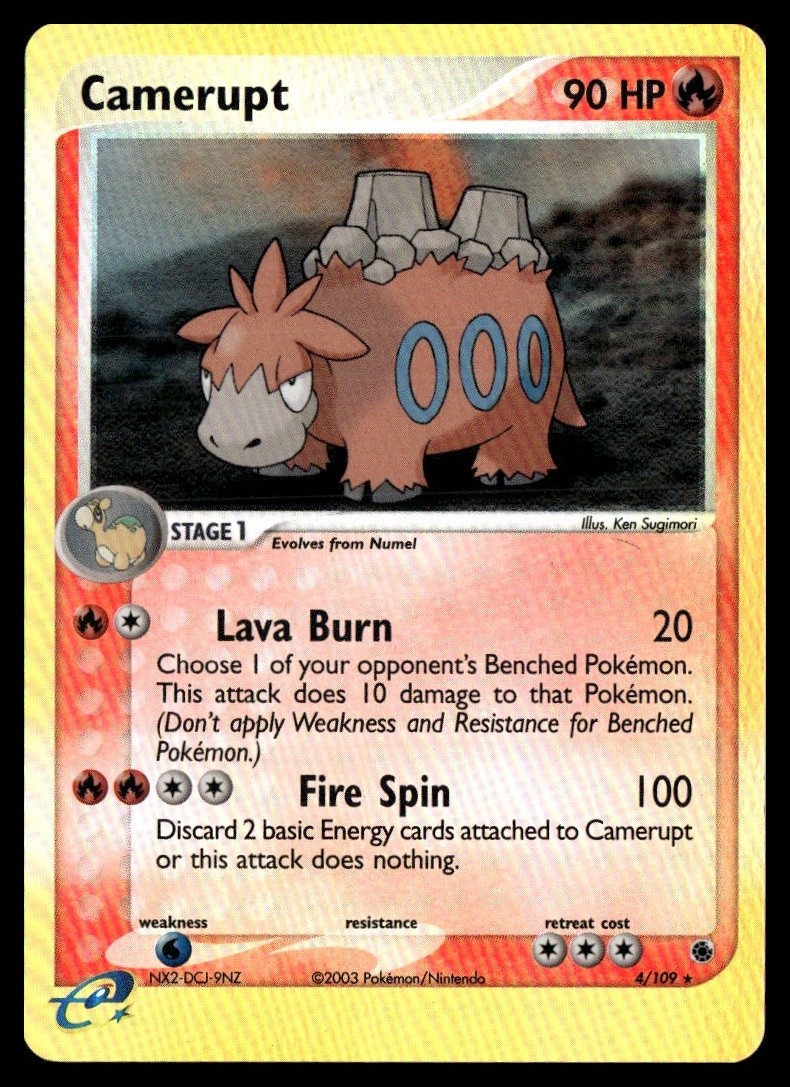 Camerupt Reverse Holo 4/109 2003 EX Ruby & Sapphire NM