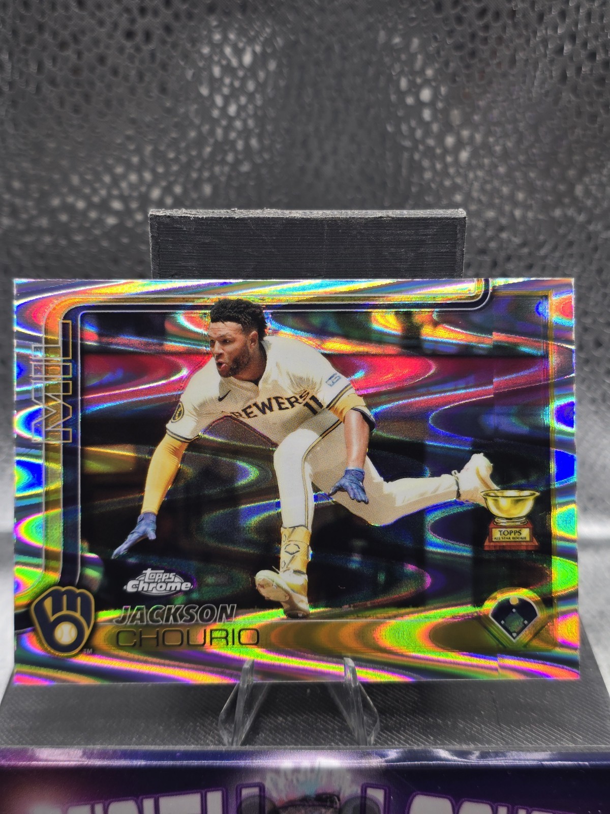 2025 Topps Chrome - Jackson Chourio #262 RayWave Refractor Brewers