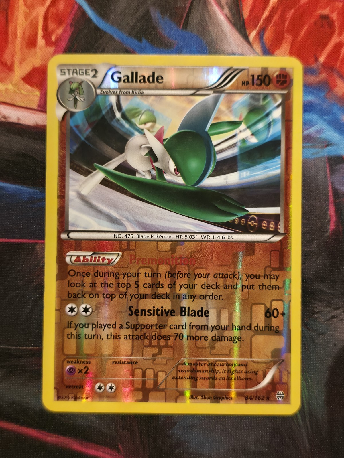 Gallade 84/162 XY BREAKthrough Reverse Holo Rare Pokemon Card