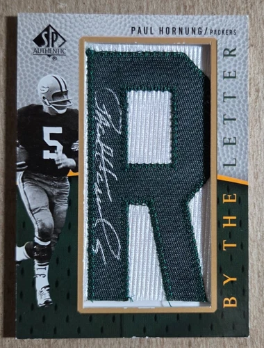 2007 SP Authentic By the Letter Paul Hornung Auto Patch /50 Green Bay Packers