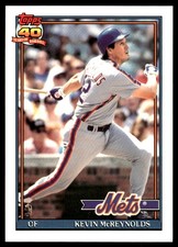 Kevin McReynolds 1991 Topps #105 Mets MLB READ FREE SHIPPING AutographDen