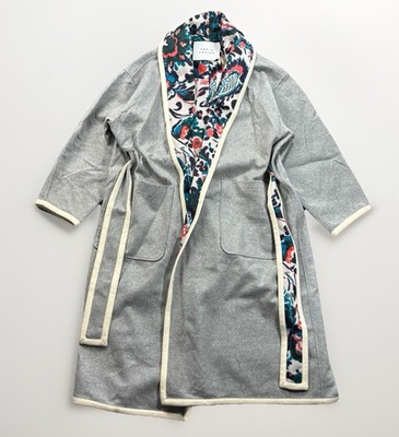 Tanya Taylor Cadence Coat Reversible Gray Floral Jacket Wool Size XS/S NWT New