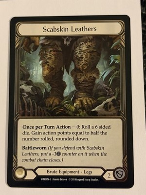 Flesh and Blood Scabskin Leathers Cold Foil Alpha Welcome To Rathe