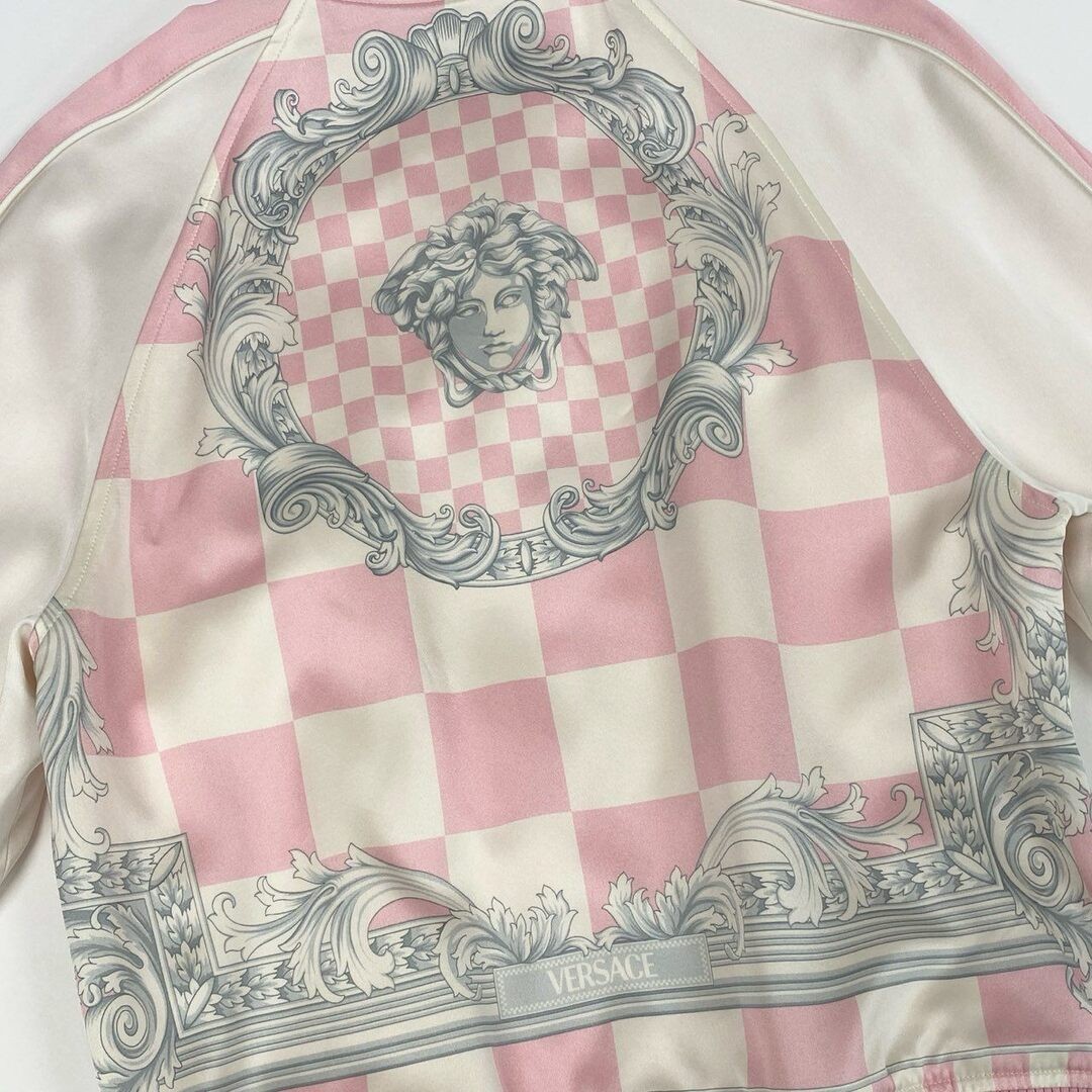 65b10 Vault Versace Bomber Jacket Barocco Print Blouson Size 38 Pink Used AYAN-0 thumbnail 7
