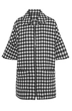 A.p.c. Black And White Wool Checked Jacket. Uk 10/medium
