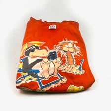 Vtg Bloom County Opus penguin Bill Cat orange t-shirt Berkeley Breathed XL USA