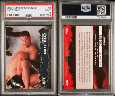 2009 Topps Round 2 UFC Nate Diaz PSA 9; Card #3 RARE | eBay