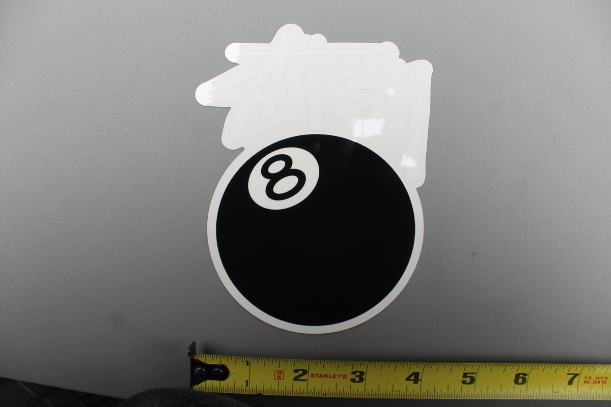 STUSSY Clothing Graffiti Black White Eight 8-Ball Stu1 Vintage