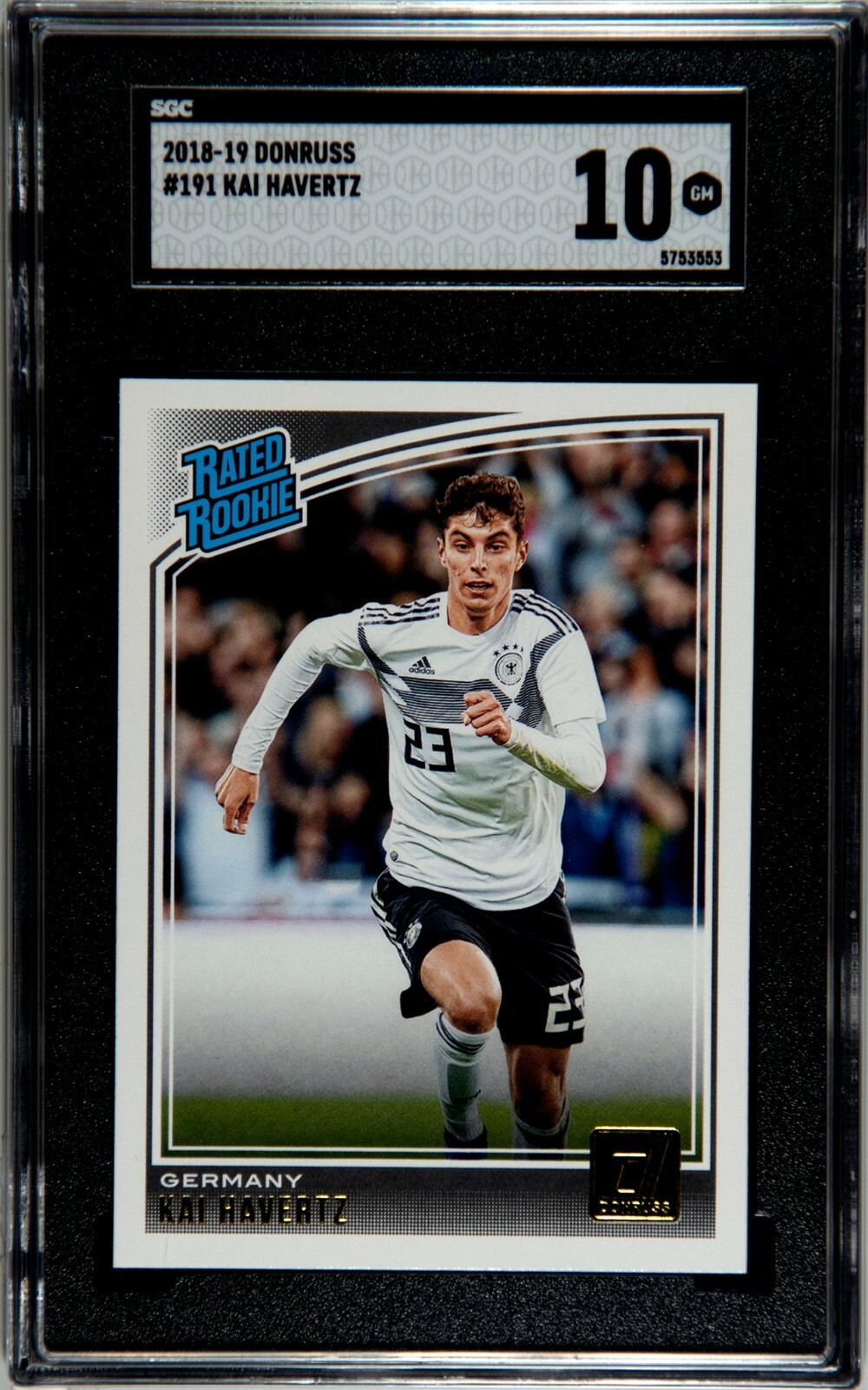 2018-19 Donruss Rated Rookie #191 KAI HAVERTZ Germany RC Gem Mint SGC 10