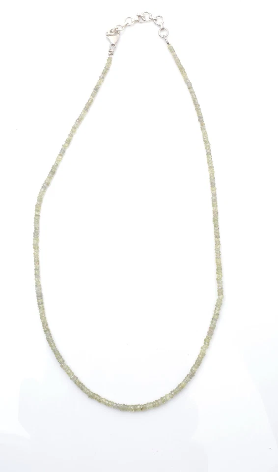 Collar especial de Navidad con cuentas de plata 925 de zafiro verde natural para niñas Foto 3 de 4