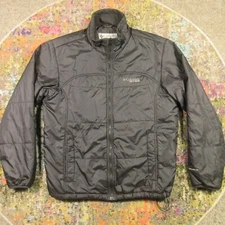 Columbia Puffer Jacket Mens L Black Lightweight Field Gear Omni Shield Lined EUC