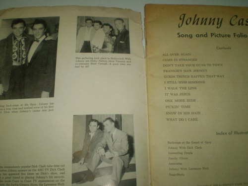 JOHNNY CASH SIGNED 1st SONGBOOK EARLY AUTOGRAPH RING OF FIRE Sun Records 78 45 - Foto 4 di 5