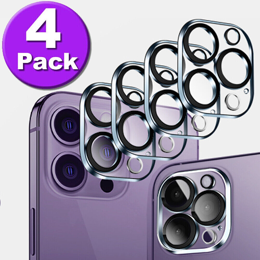 4x For iPhone 16 15 14 13 12 11 Pro Tempered Glass Camera Lens Cover Protector
