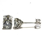 EGL certified 14k white gold 1.02ct round diamond I1-I2 G  stud earrings vintage — photo 8