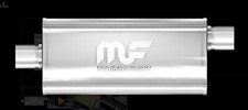 Magnaflow 14259 Polished Stainless Steel Universal Muffler 3 Inlet 3 Outlet