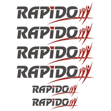 RAPIDO aufkleber sticker wohnmobil camper wohnwagen caravan 6 Stücke Pieces