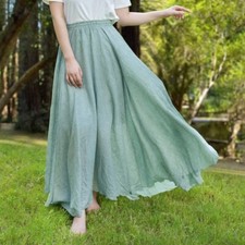 Indian 100 Cotton Skirt Women's Clothing Skirt Light Green Partywear Skirt US