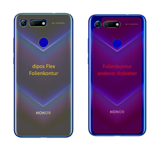 2X Schutzfolie FüR Honor View 20 RüCkseite Inkl. Rundung Flex Folie Dipos-image