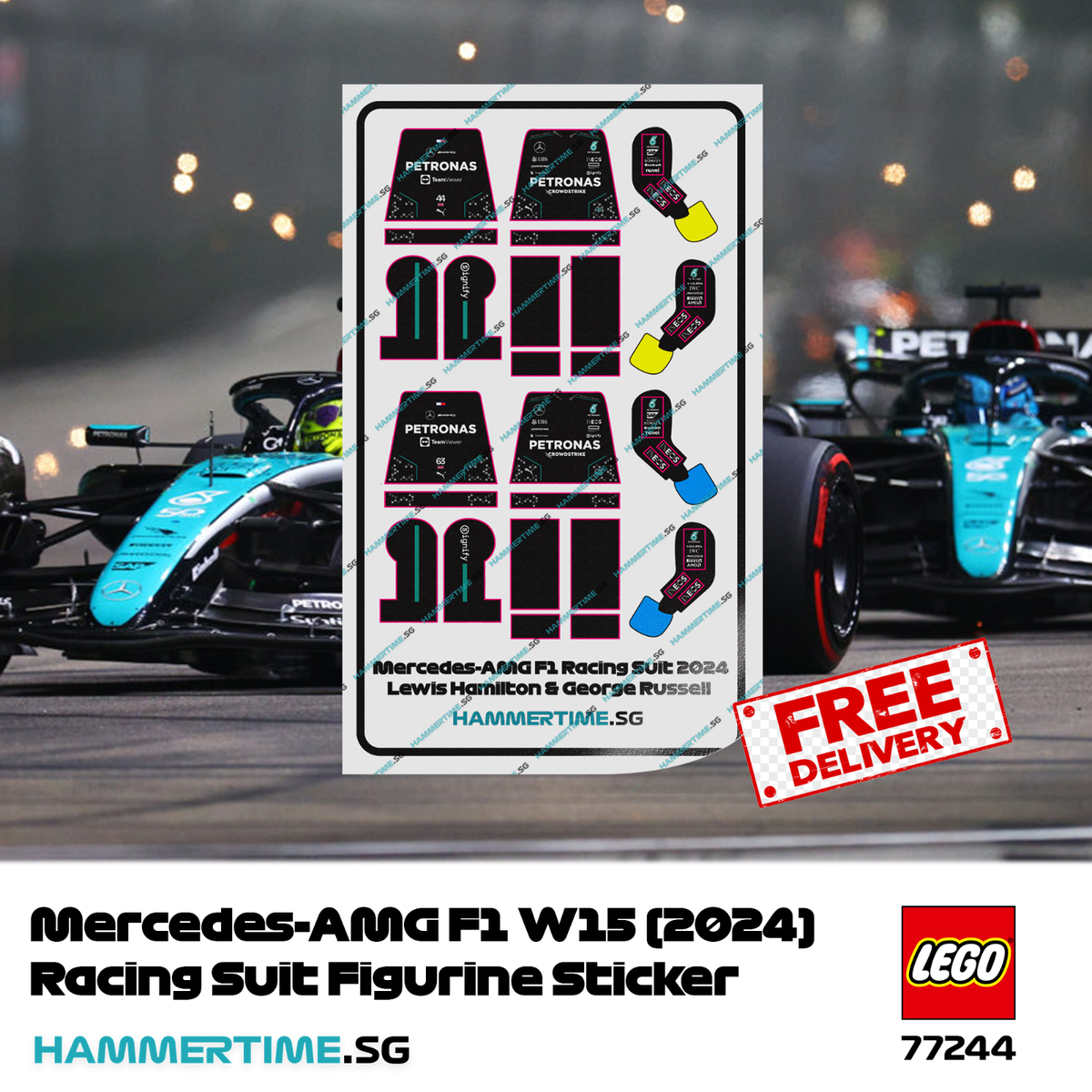 LEGO SPEED CHAMPIONS: Mercedes-AMG F1 W15 Race Car (77244