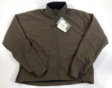 NEW FLYING CROSS SOFTSHELL LAYERTECH JACKET 54100A PATCHES REMOVED BROWN LRG REG