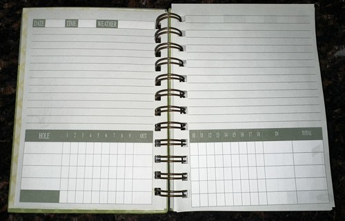 GOLF SCORE LOG BOOK & JOURNAL: GOLF SCORE KEEPER BOOK, GOLF CLUB, UNUSED - Picture 4 of 7