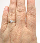 10K Yellow Gold 21 Diamond Halo Engagement Ring Size 7 [R271] — photo 5