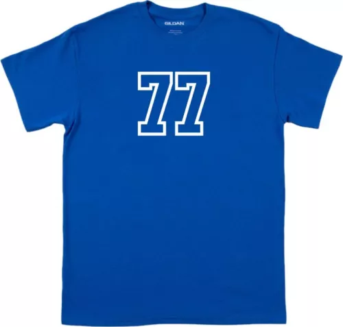 77 Retro Varsity College T-Shirt - Football, 70s, Custom Text, Various Colours